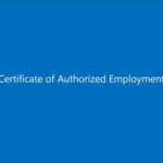 Certificate of Authorized Employment